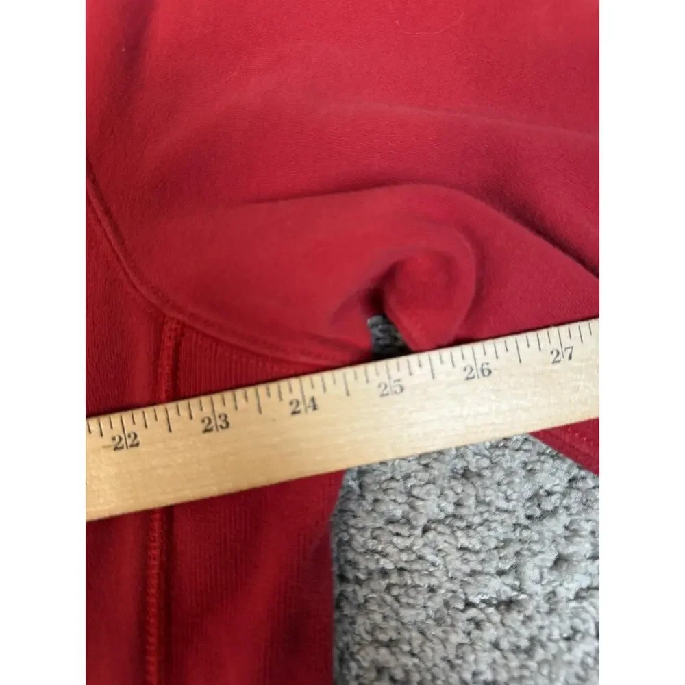 Polo Ralph Lauren Sweater Mens L Red 1/4 Zip Mock Neck Cotton Acrylic Pullover